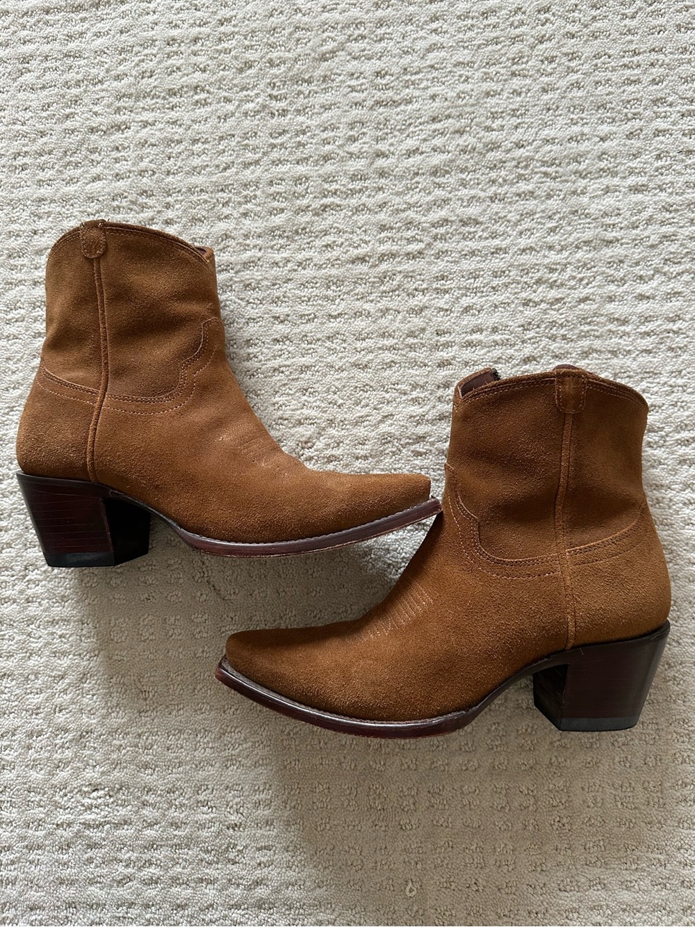 Tecovas The Daisy Boot Women’s Brown Suede Western Ankle Boot sz 7.5